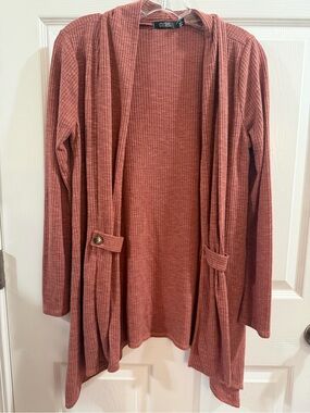 CURE. Ribbed Open Front Cardigan